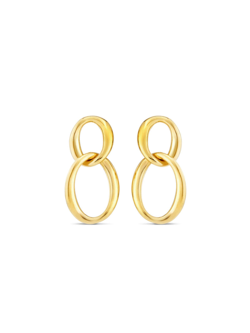 Dinny Hall gold tone wave double drop earrings, UK version