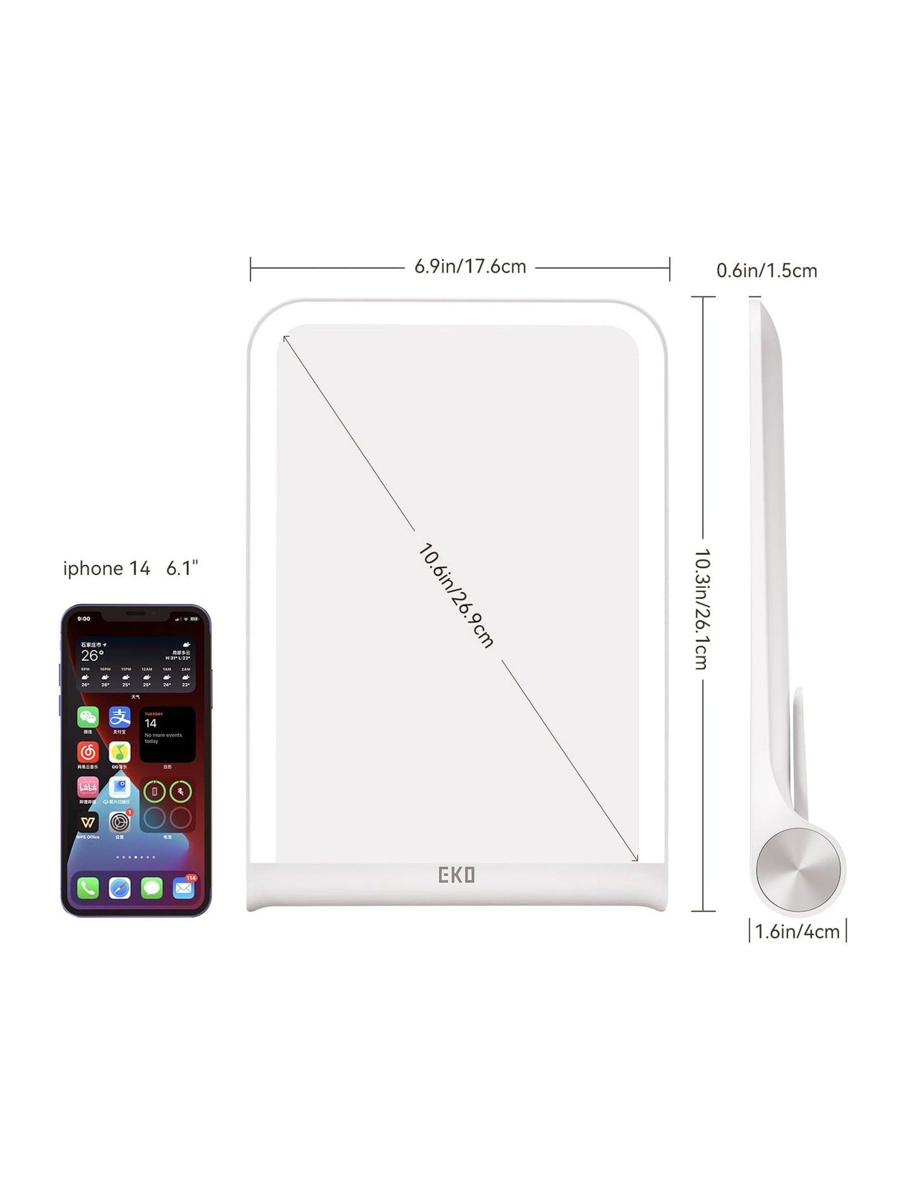 Eko iMira Foldable LED mirror 10 inch - British product
