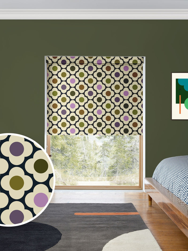 Orla Kiely made to measure blinds multi mauve spot flower, UK version