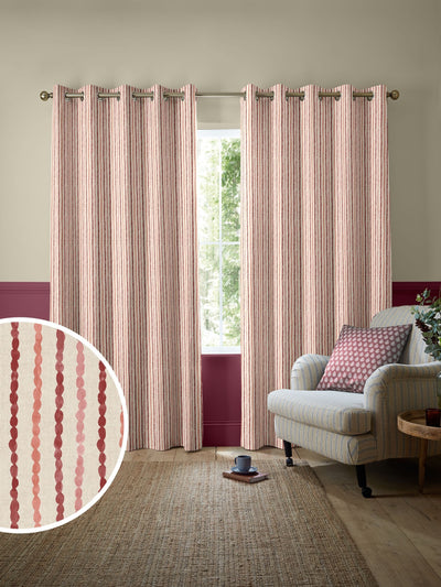 Next Emily Bond Red Moroccan Stripe Made to Measure Curtains- Buy online at McGrocer