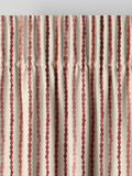 Emily Bond red Moroccan stripe made to measure curtains, imported from the UK