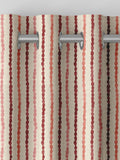 Emily Bond red Moroccan stripe made to measure curtains, imported from the UK