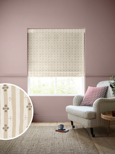 Next Emily Bond Clara Natural Made to Measure Roman Blind- Buy online at McGrocer