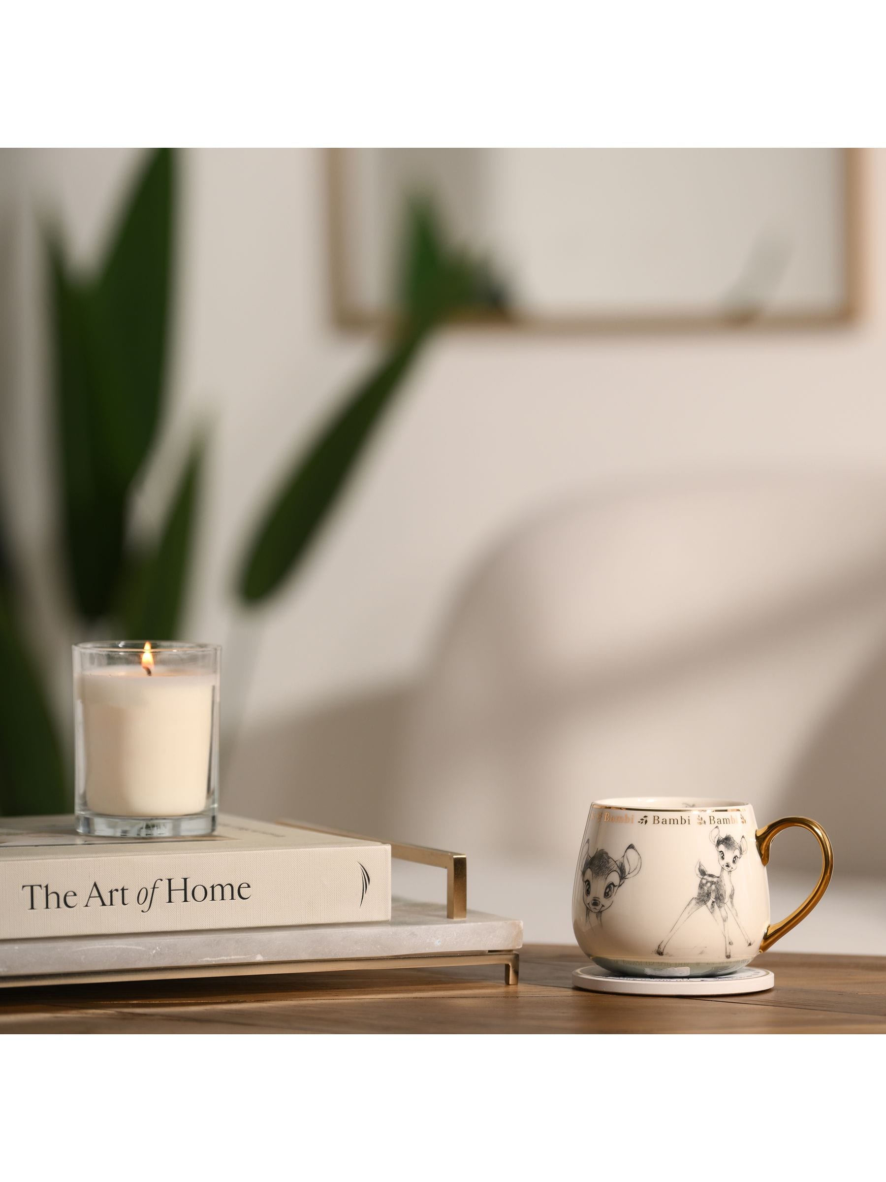 Disney Bambi mug ceramic white with gold handle (British brand)