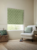 Emily Bond Hetty roman blind green grass design, UK version