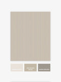 Brown ticking stripe wallpaper sample A4, UK version