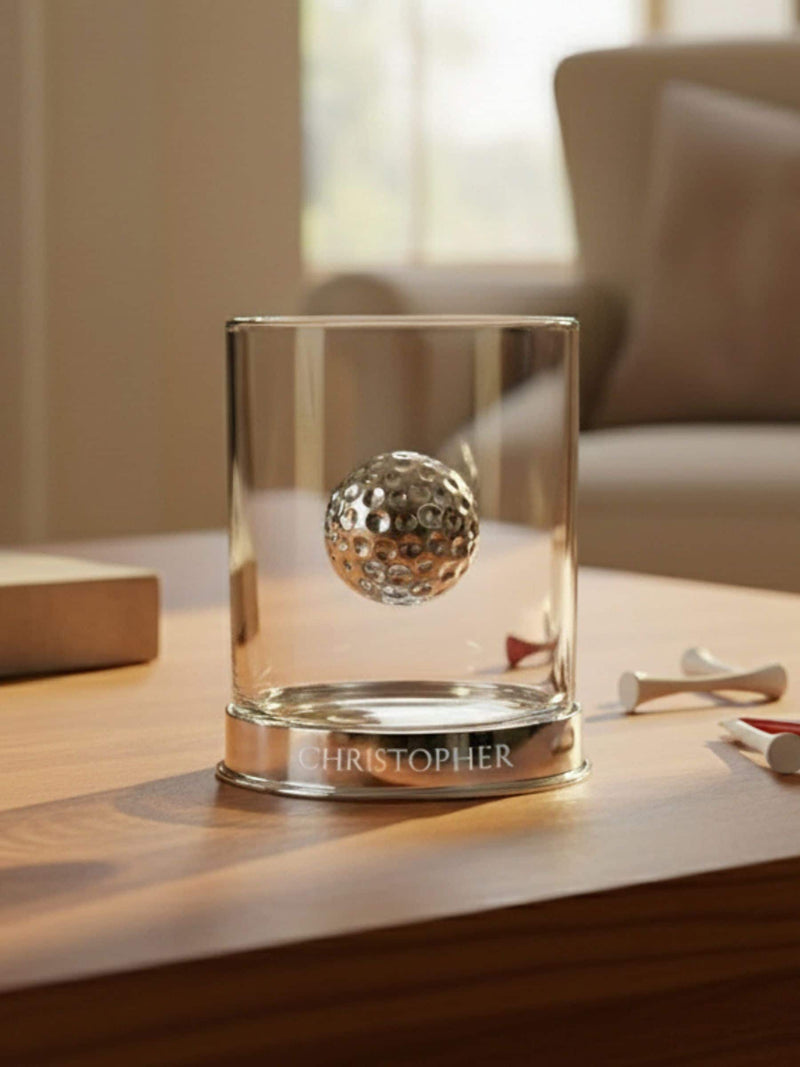 Treat Republic personalised golf pewter whisky glass 10x8x8 cm, UK version