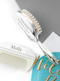 Treat Republic personalised silver plated baby brush and comb set - British product