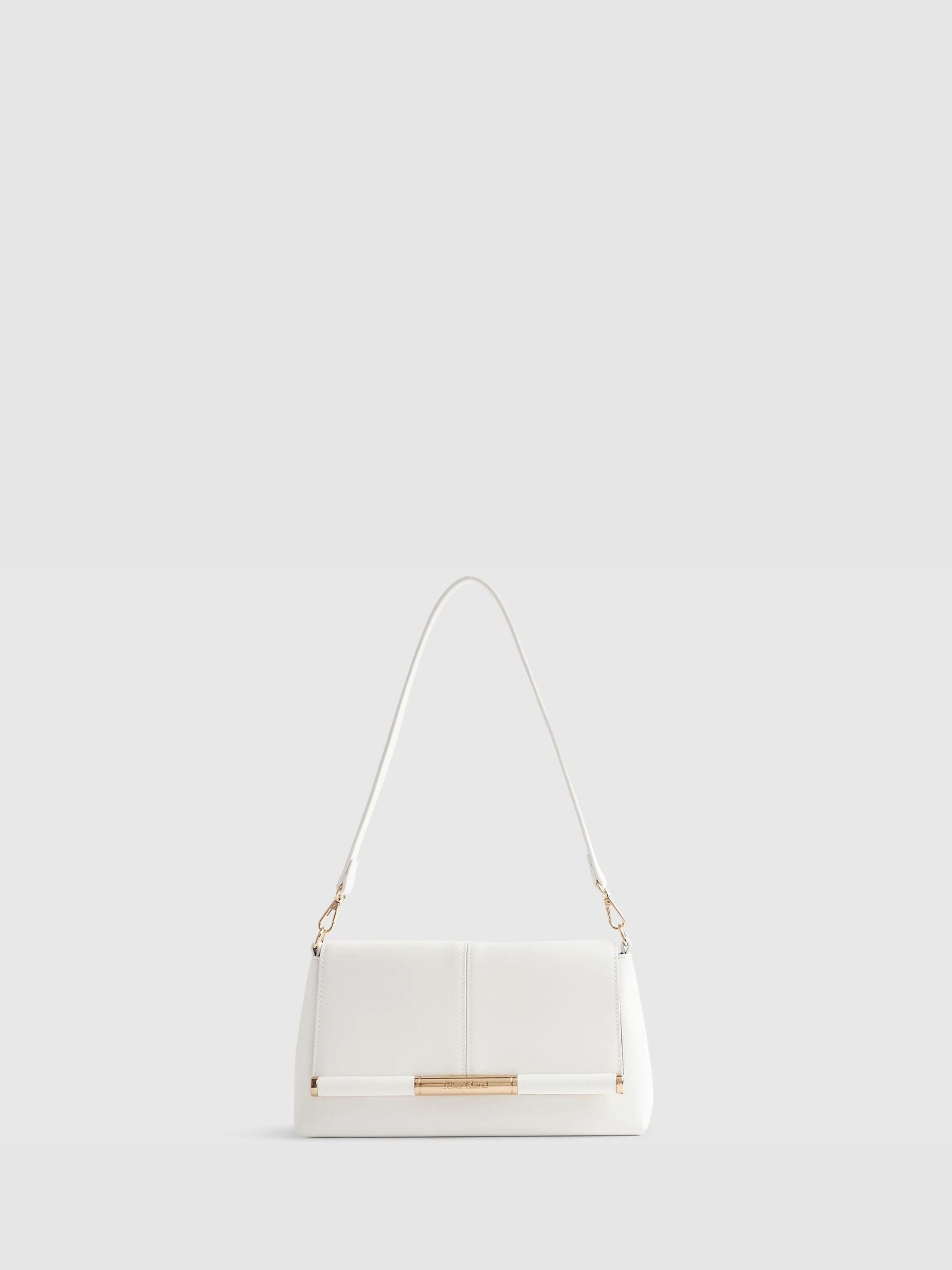 River Island White Bar Front Clutch Bag