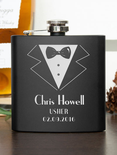 Next Treat Republic Personalised Groomsman Matte Hip Flask- Buy online at McGrocer