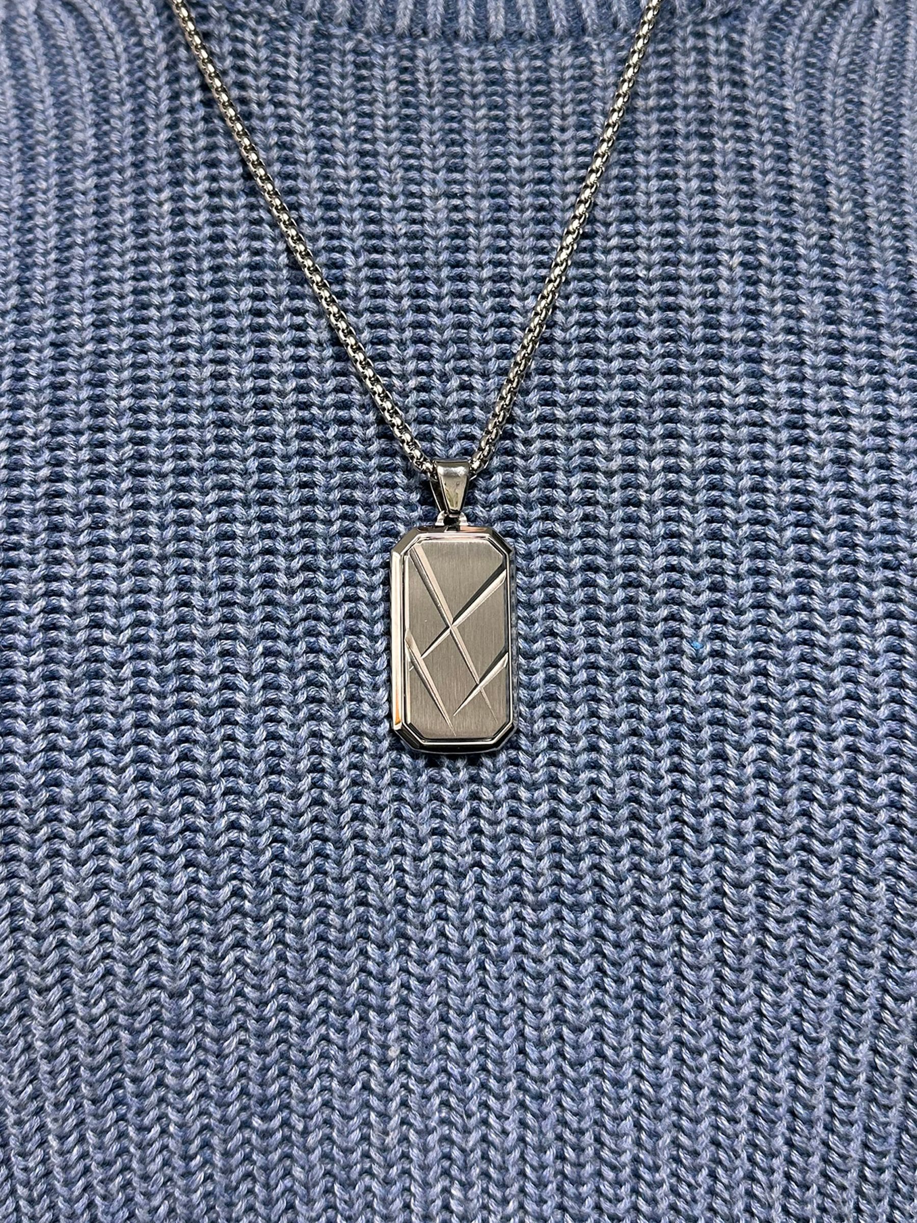 Treat Republic personalised dog tag necklace silver - British product