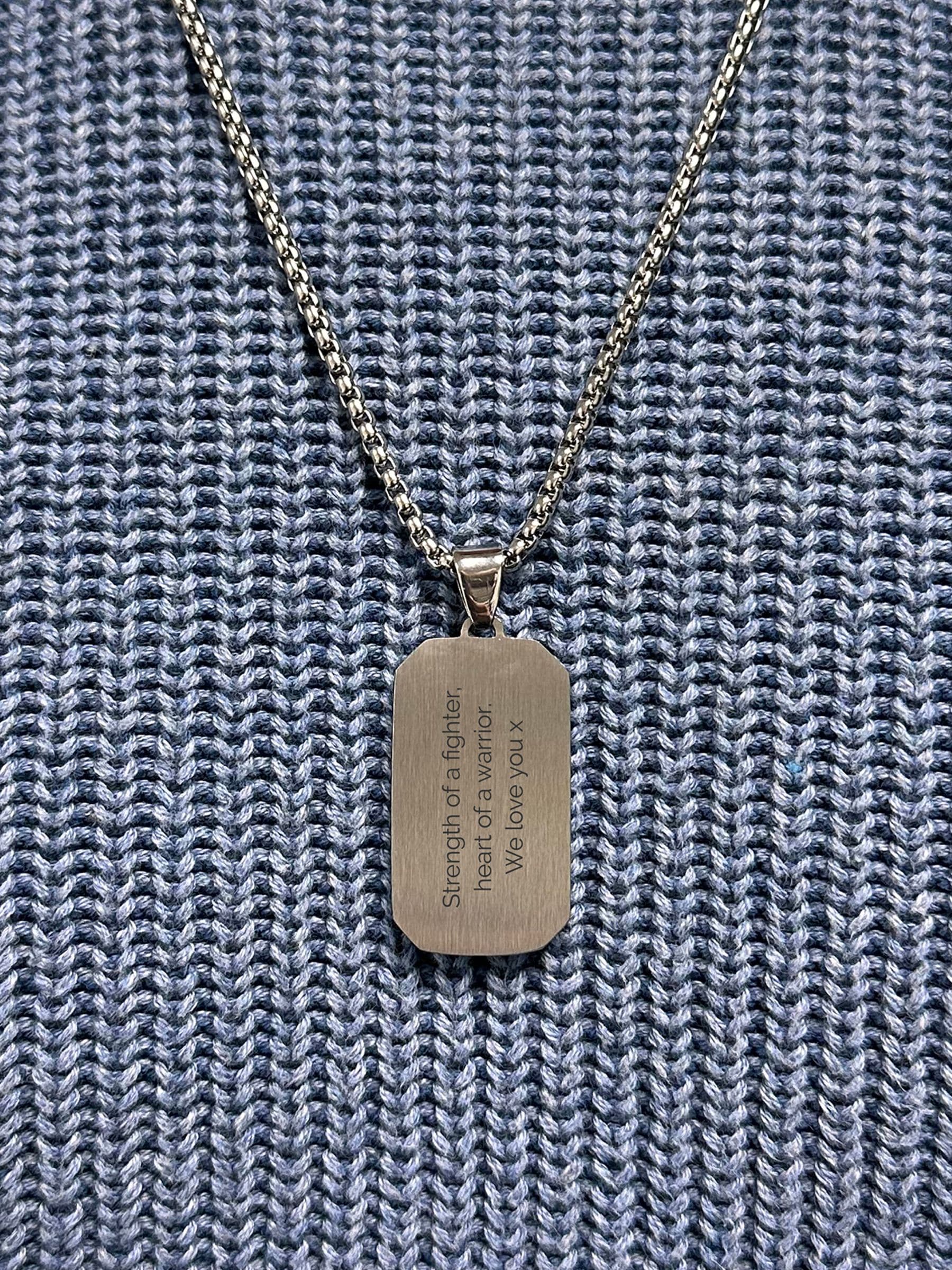 Treat Republic personalised dog tag necklace silver - British product