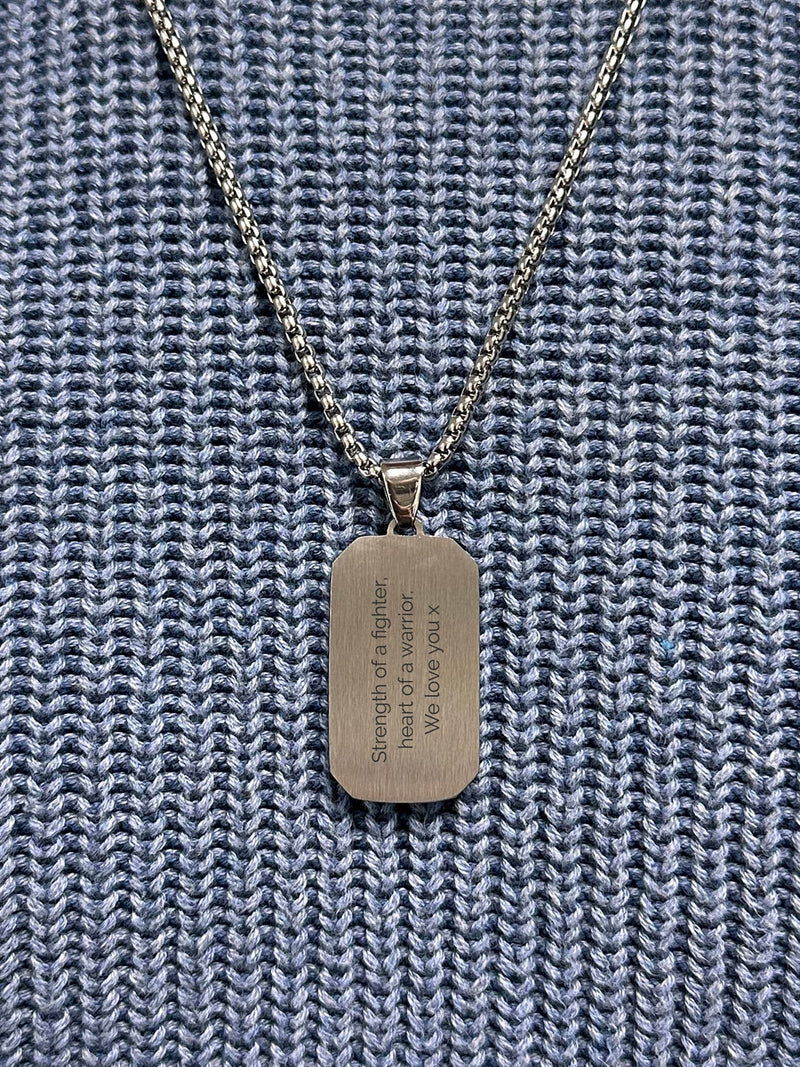 Treat Republic personalised dog tag necklace silver - British product