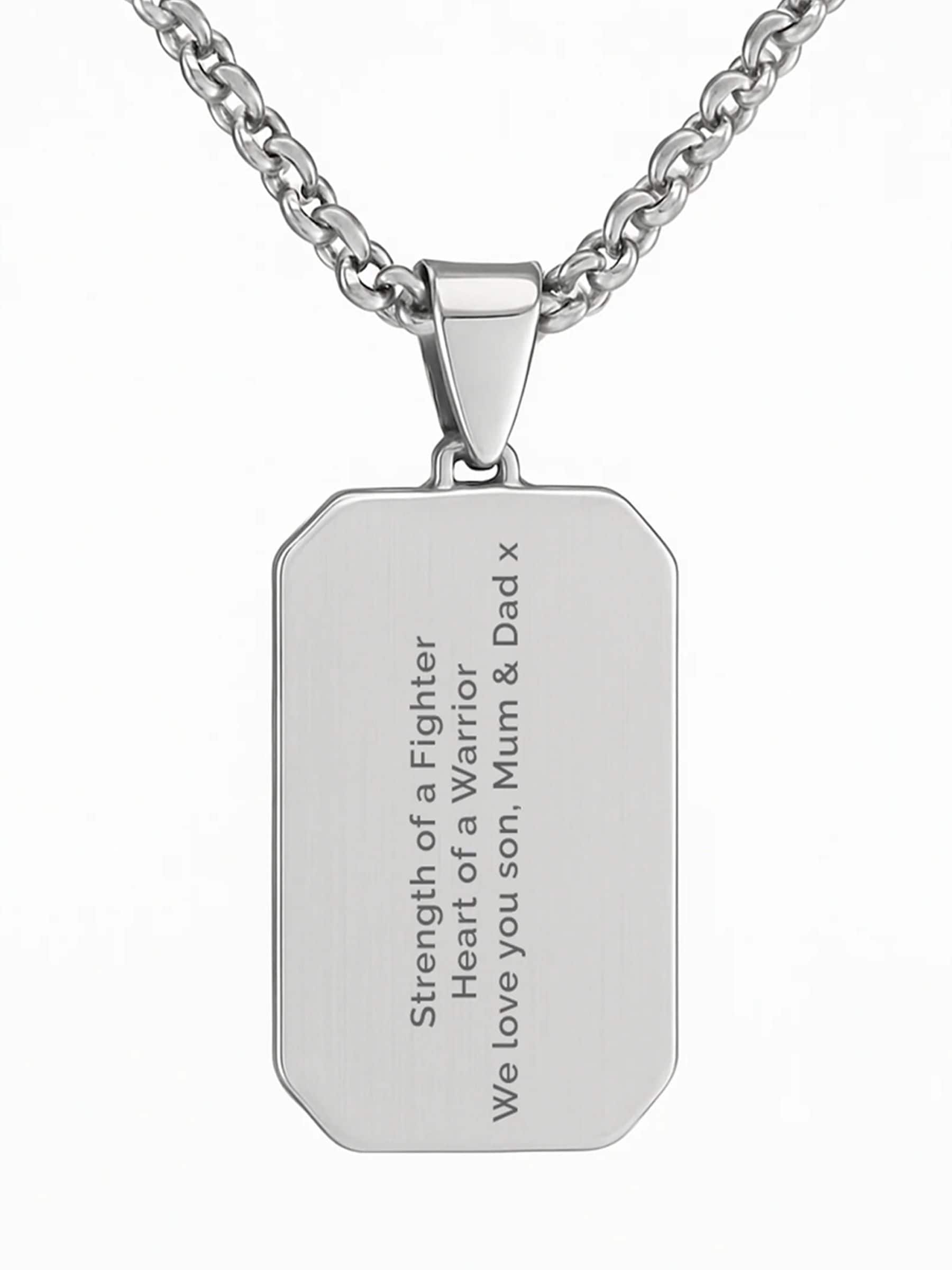 Treat Republic personalised dog tag necklace silver - British product
