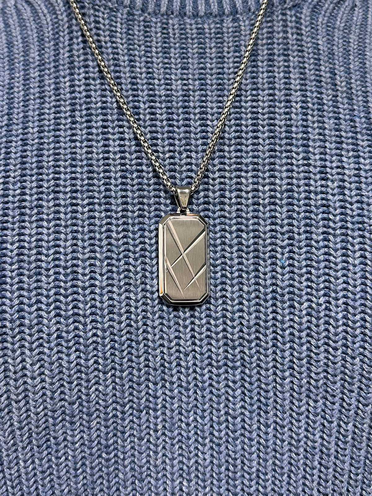 Treat Republic personalised dog tag necklace silver - British product
