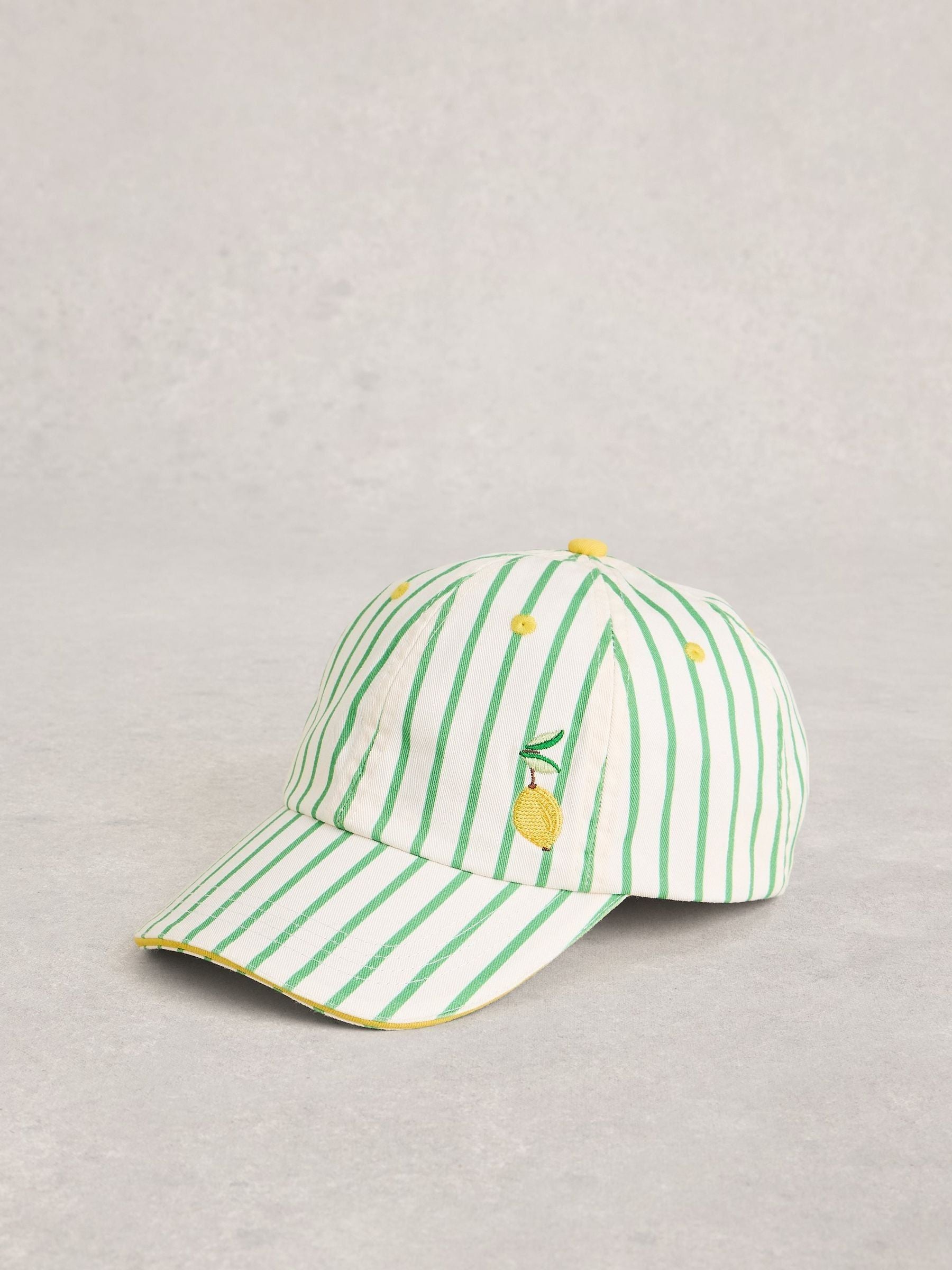White Stuff white embroidered baseball cap, UK version