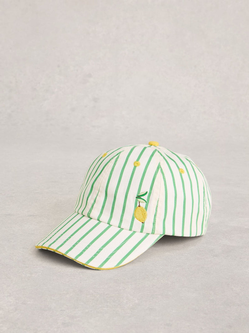 White Stuff white embroidered baseball cap, UK version