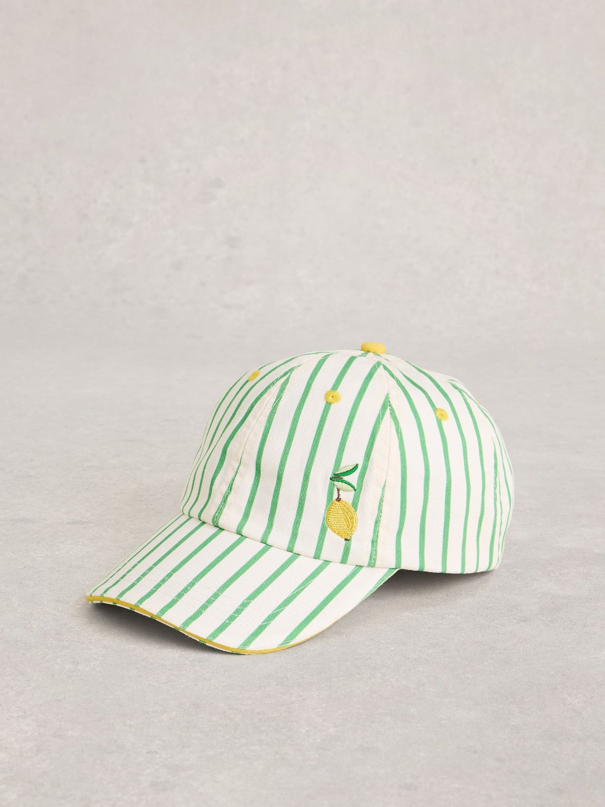 White Stuff white embroidered baseball cap, UK version