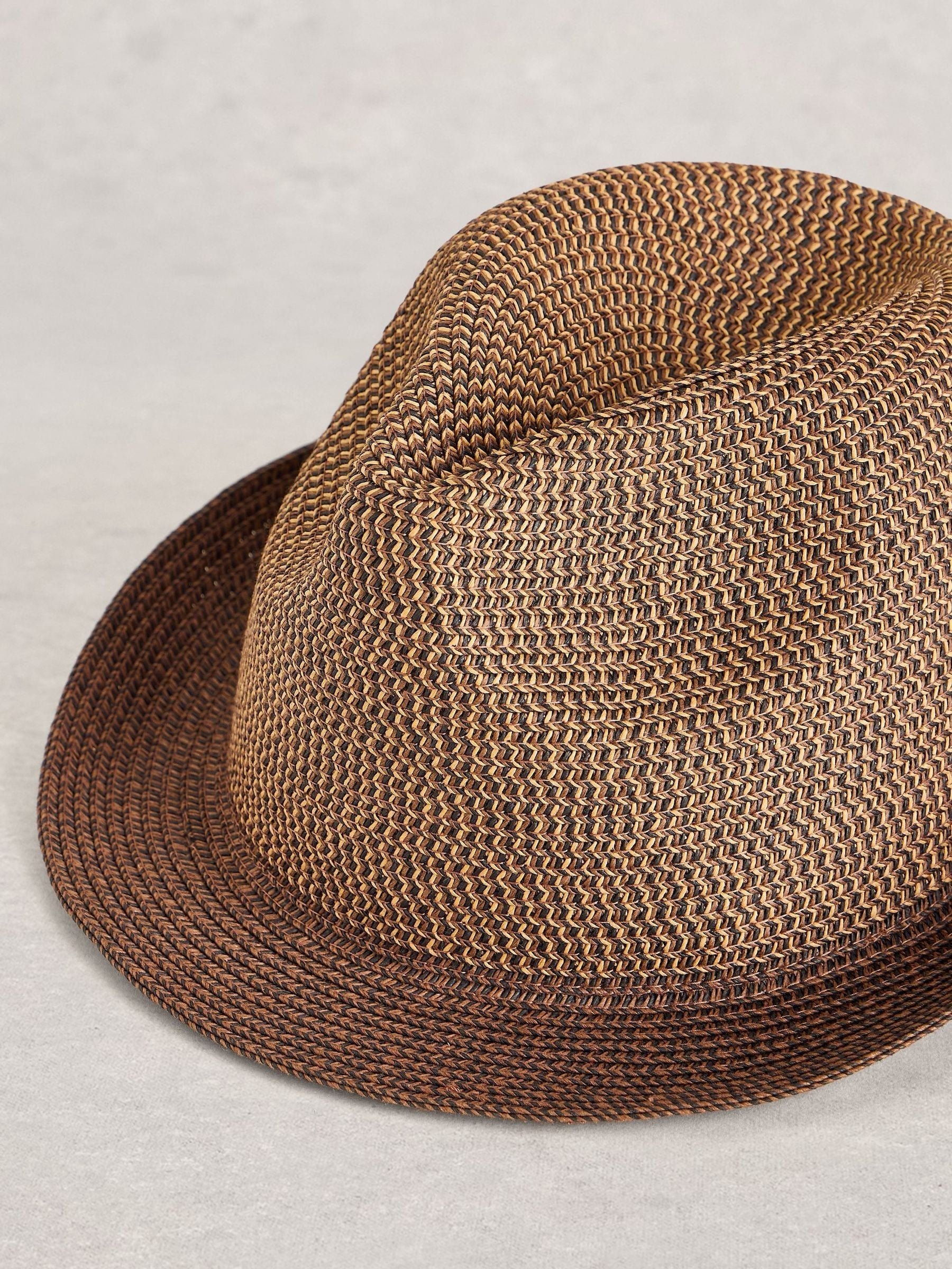 White Stuff dark natural trilby hat (British brand)