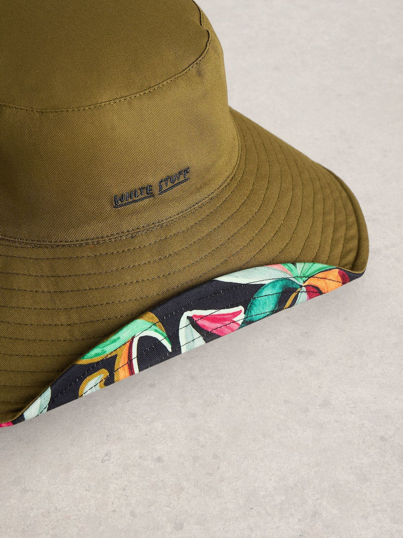 White Stuff green reversible bucket hat, UK version