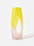 Oliver Bonas pink-to-yellow ombre glass vase 34cm (British brand)