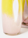 Oliver Bonas pink-to-yellow ombre glass vase 34cm (British brand)