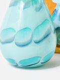 Oliver Bonas Blue Palo Blue glass vase 18cm hand-finished, UK version