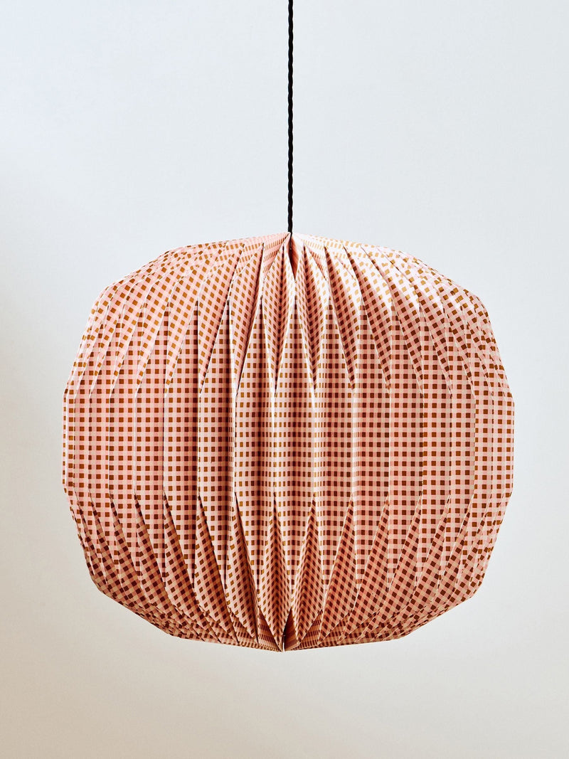Oliver Bonas pink gingham lamp shade 39cm (British brand)