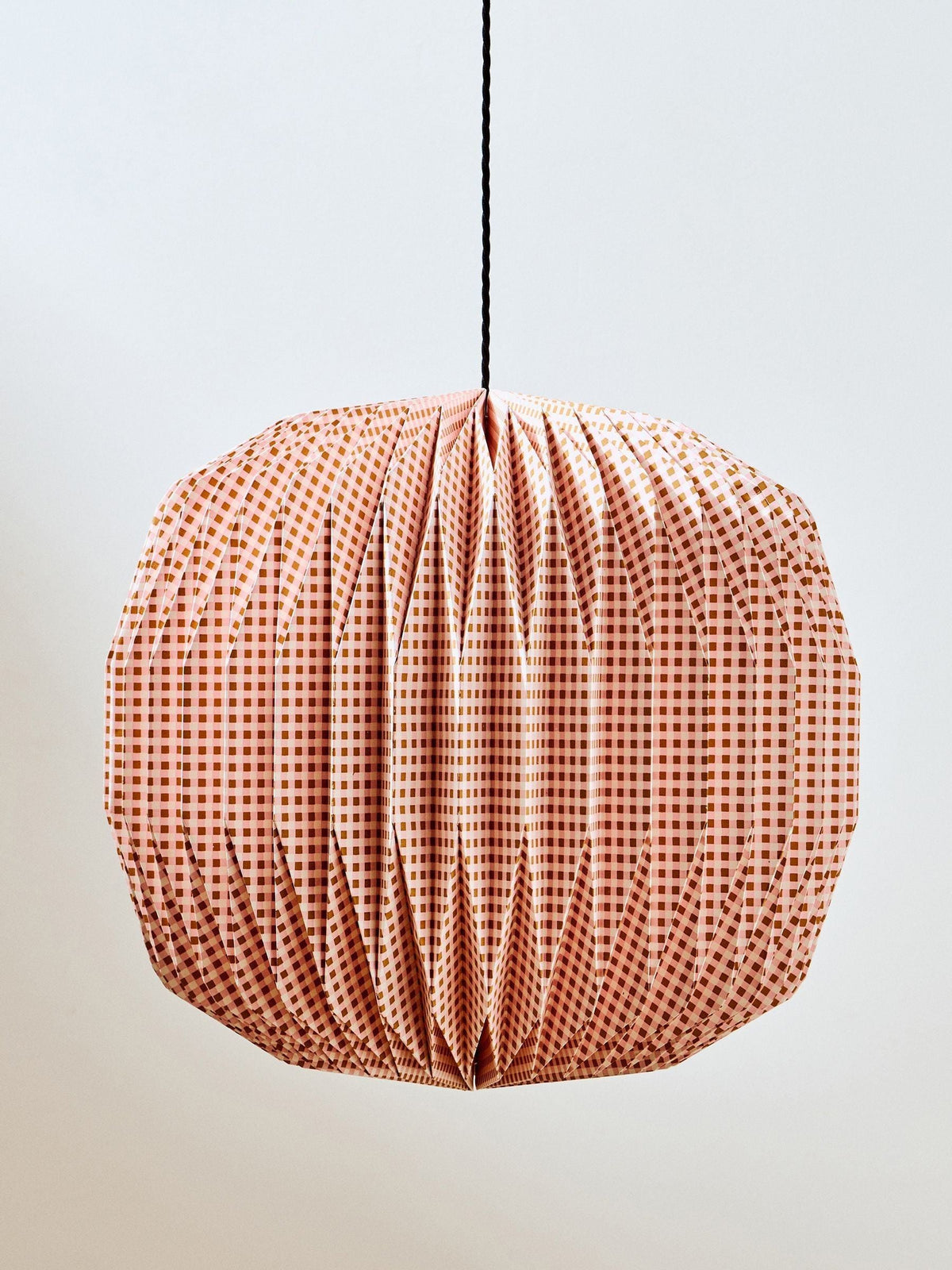 Oliver Bonas pink gingham lamp shade 39cm (British brand)