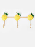 Oliver Bonas lemon raffia wall storage hooks (British brand)