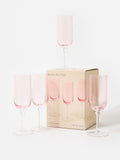 Oliver Bonas pink champagne flutes set of 4, UK version