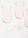 Oliver Bonas pink champagne flutes set of 4, UK version
