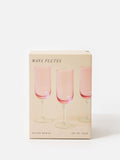 Oliver Bonas pink champagne flutes set of 4, UK version