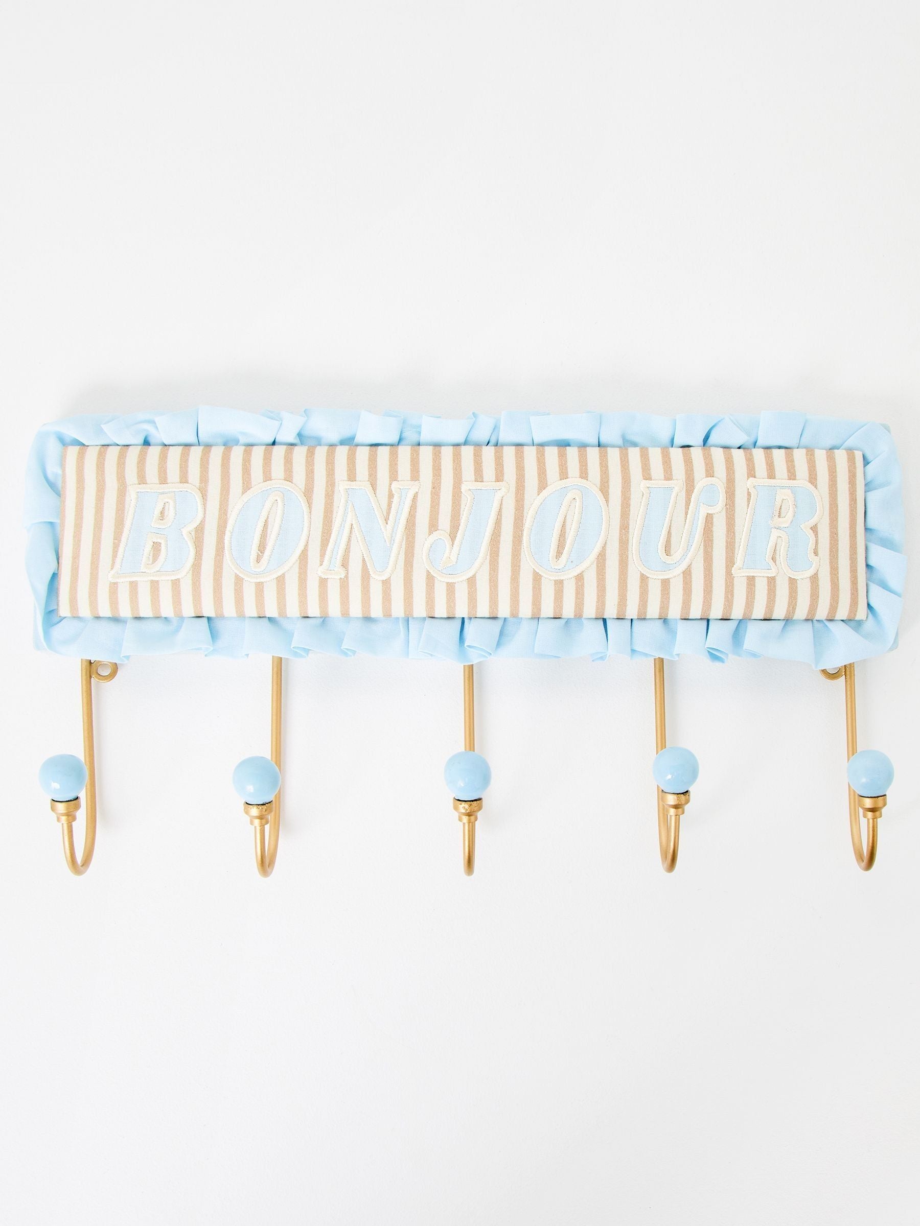 Oliver Bonas Bonjour striped wall hooks 42cm, imported from the UK