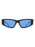 DKNY Dk560S black cat-eye sunglasses with metal frame, imported from the UK
