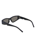 DKNY Dk560S black cat-eye sunglasses with metal frame, imported from the UK