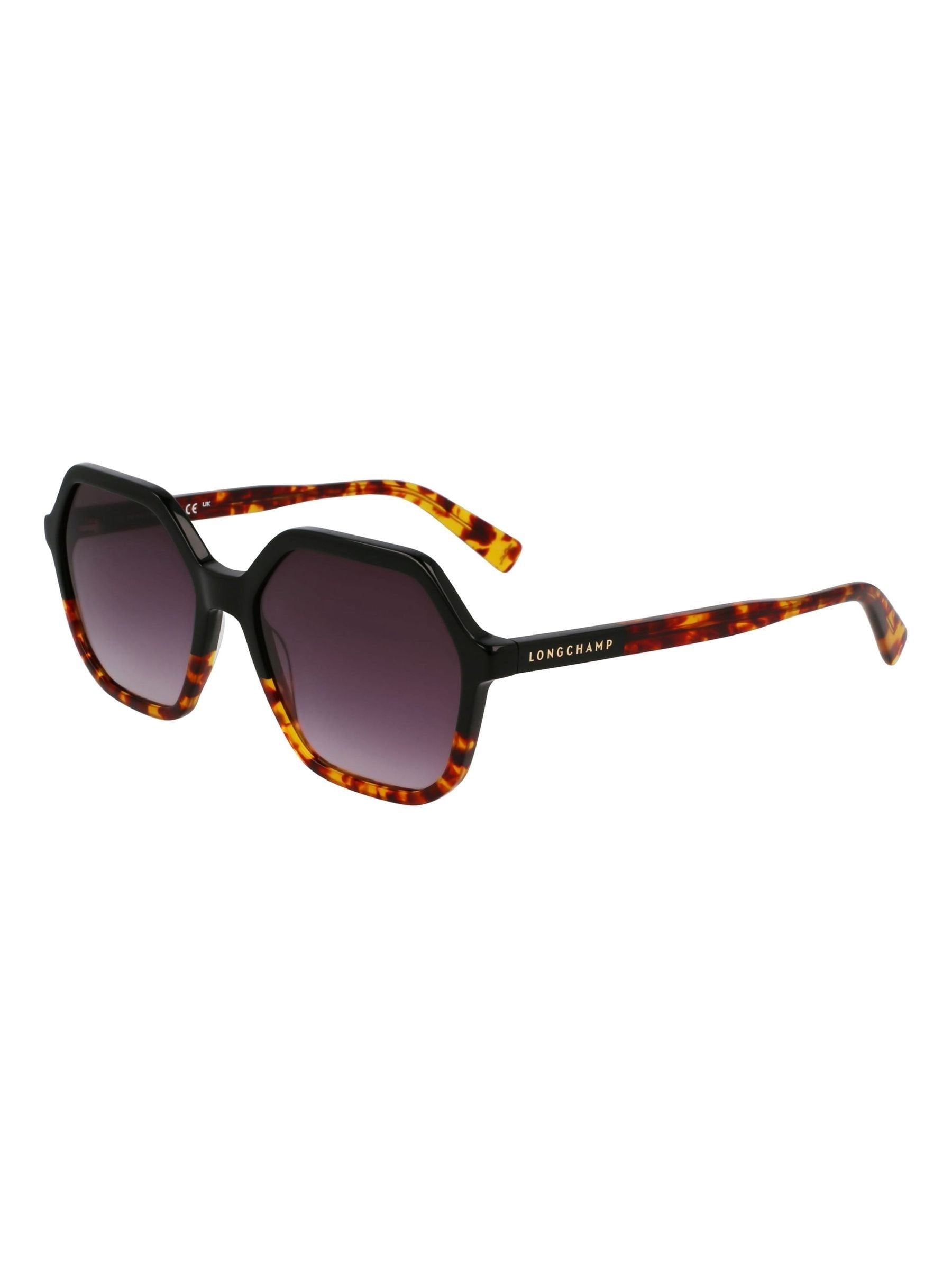 Longchamp black acetate sunglasses Lo760Sn, imported from the UK