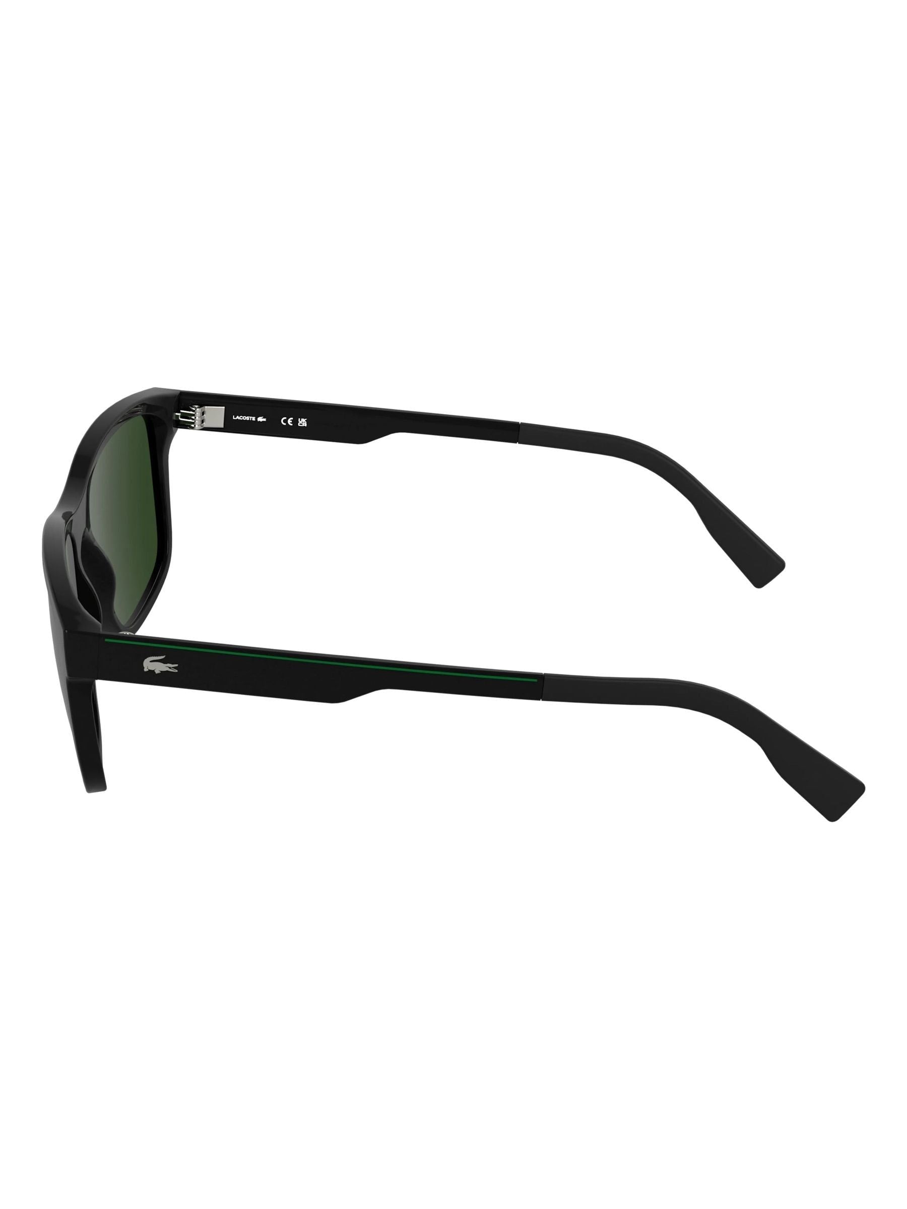 Lacoste black L6078S sunglasses with metal frame, imported from the UK