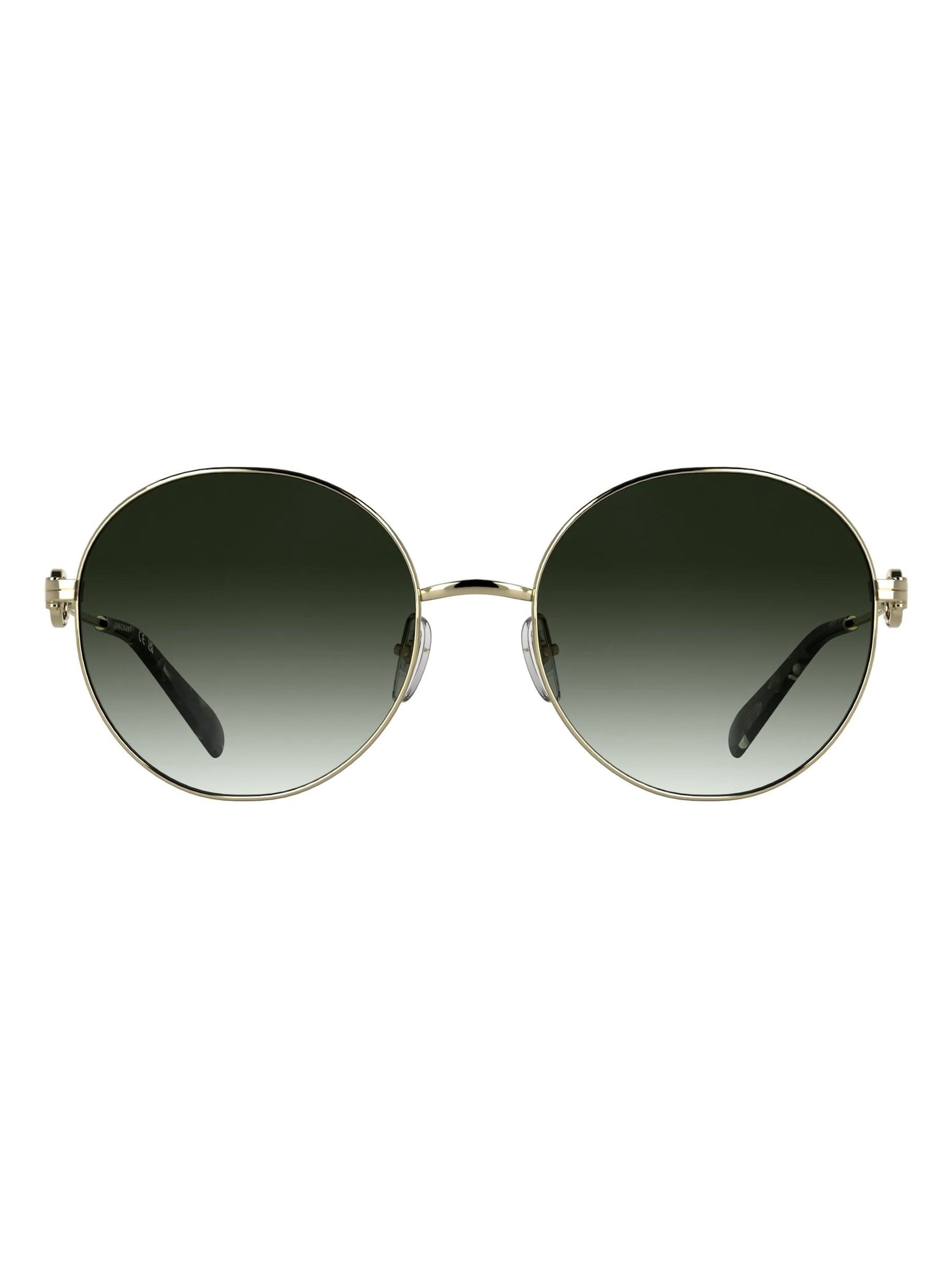 Longchamp Brown Lo188S metal sunglasses, imported from the UK