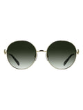 Longchamp Brown Lo188S metal sunglasses, imported from the UK