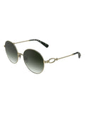 Longchamp Brown Lo188S metal sunglasses, imported from the UK