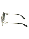 Longchamp Brown Lo188S metal sunglasses, imported from the UK
