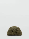 Mango khaki green straw clutch, UK version