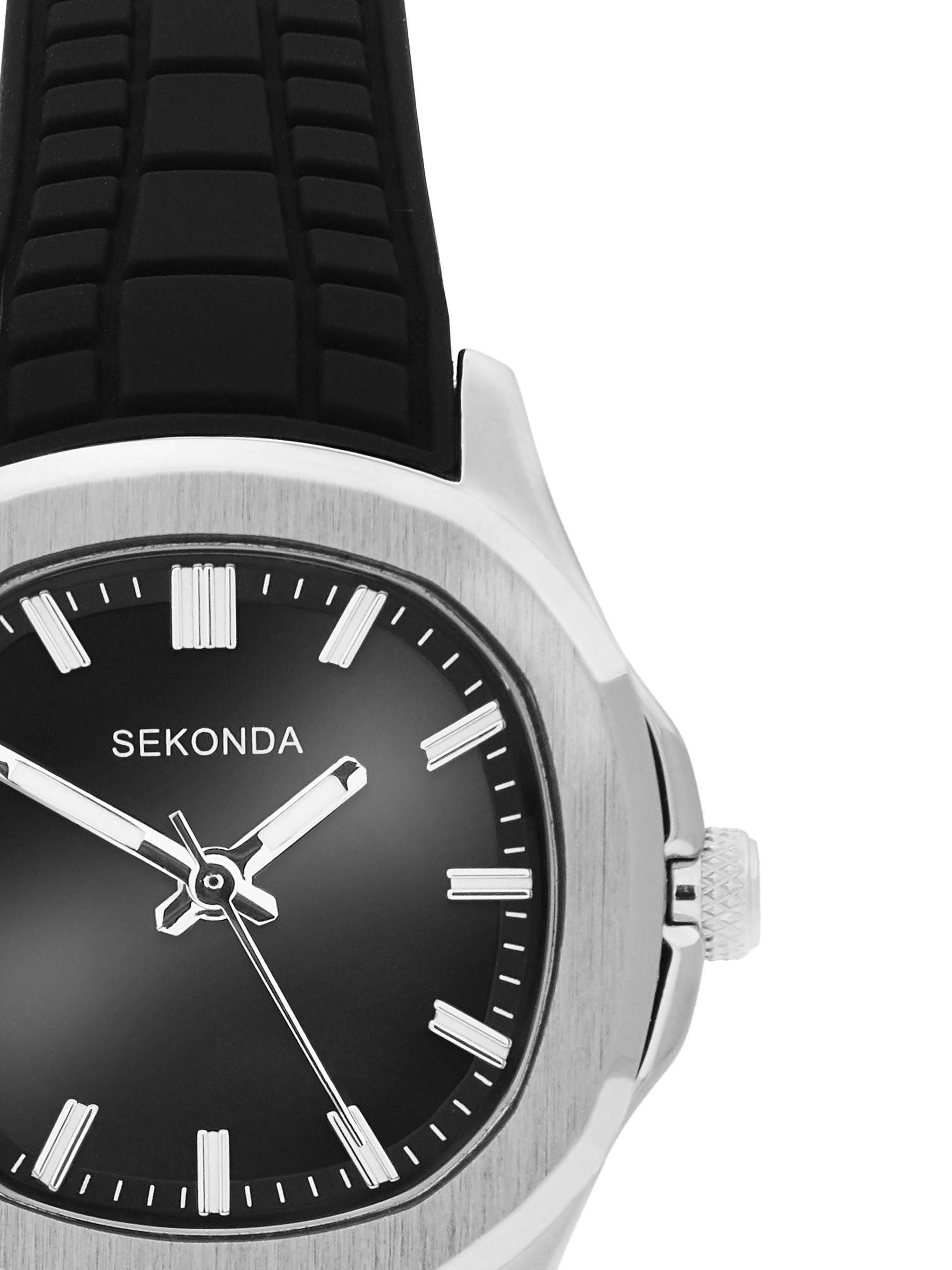 Sekonda black Octaire 30mm analogue watch - British product