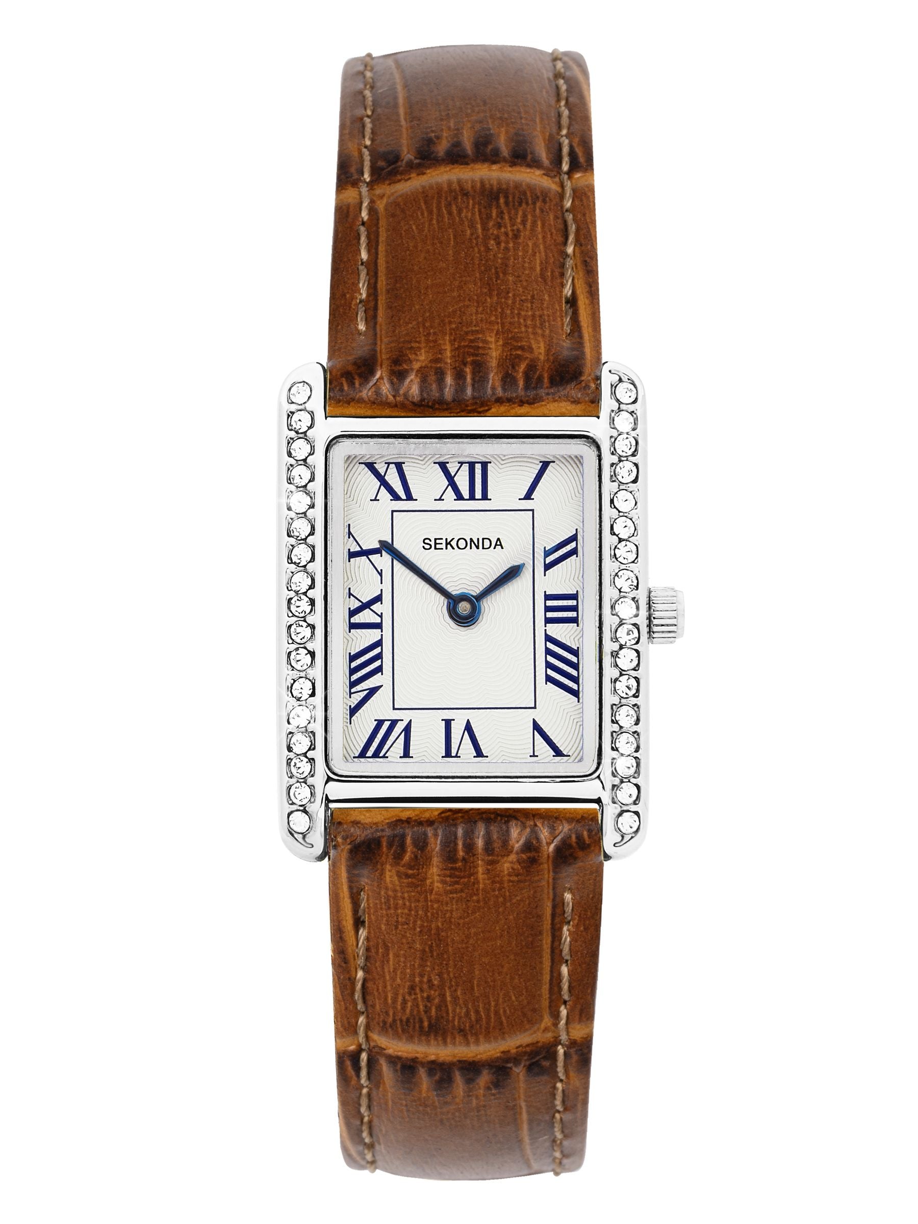 Sekonda Colette rectangular analogue watch 22mm, imported from the UK
