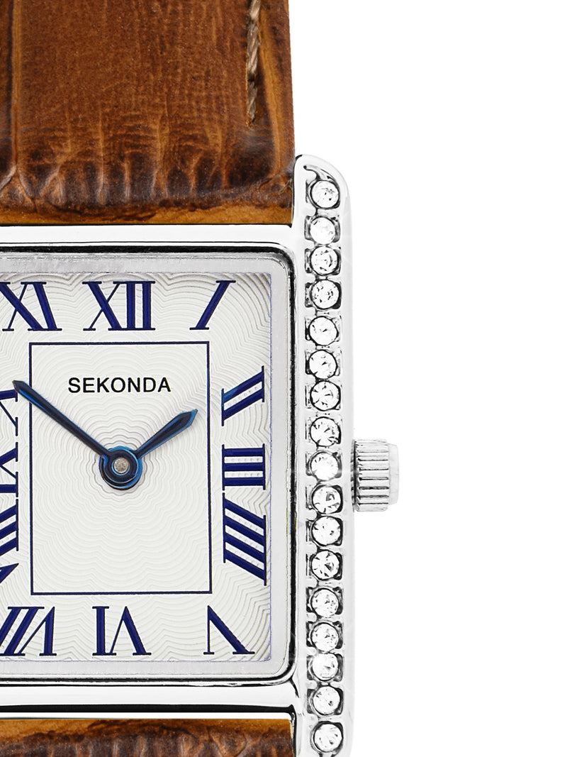 Sekonda Colette rectangular analogue watch 22mm, imported from the UK