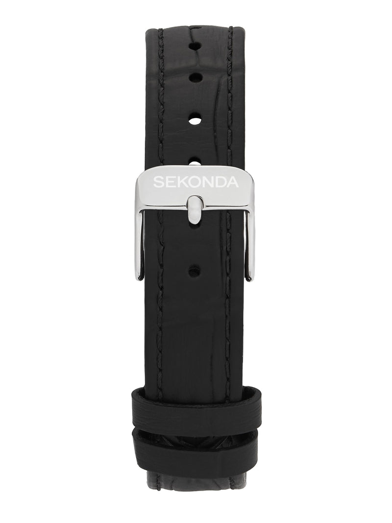 Sekonda Black Colette rectangular analogue watch 22mm (British brand)