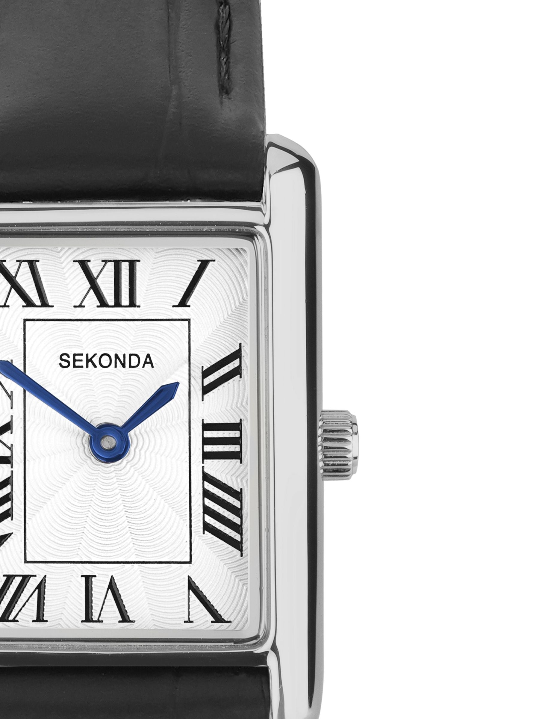 Sekonda Black Colette rectangular analogue watch 22mm (British brand)