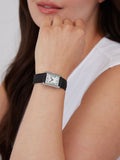 Sekonda Black Colette rectangular analogue watch 22mm (British brand)