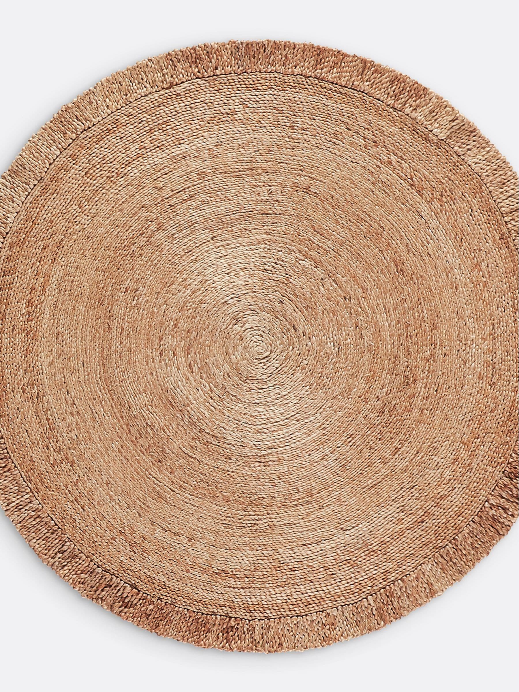 La Redoute Intérieurs Aftas fringed round jute rug, UK version